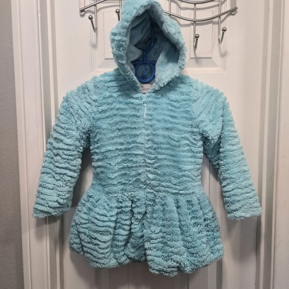 American Widgeon Hooded Faux Fur Plush Coat size 6